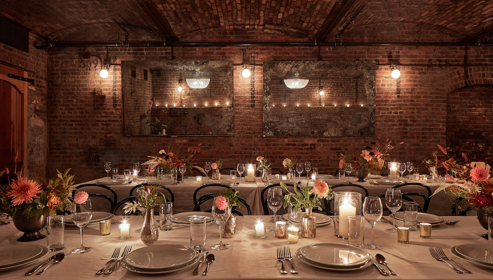 Wedding Dinner in the Cooper Room at Wythe Hotel